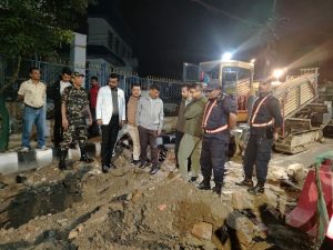 खानेपानीमन्त्री यादवद्धारा राति छड्के अनुगमन तथा निरीक्षण