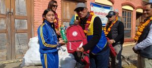 लायन्स क्लब अफ शुभ ताराको समन्वयमा विभिन्न  कलबहरुद्वारा साँखु आधारभूत विद्यालयका विद्यार्थिहरुलाई विभिन्न सामाग्री सहयोग